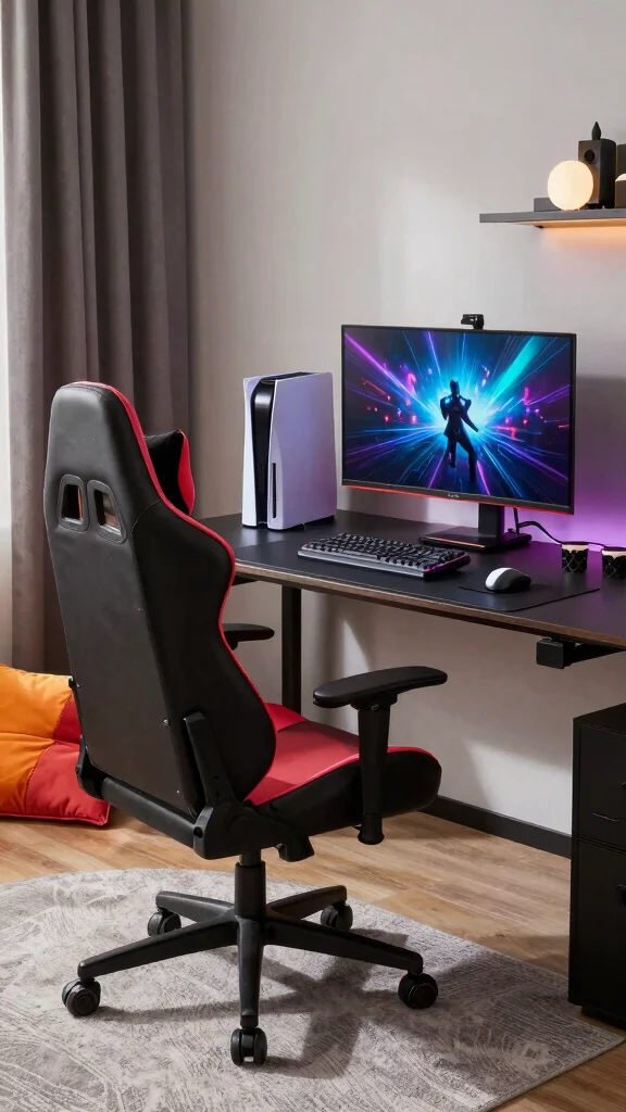 12 Game Room Entertainment Center Ideas for the Ultimate Screen Wall - 4. Gaming Furniture Fit for a King 1