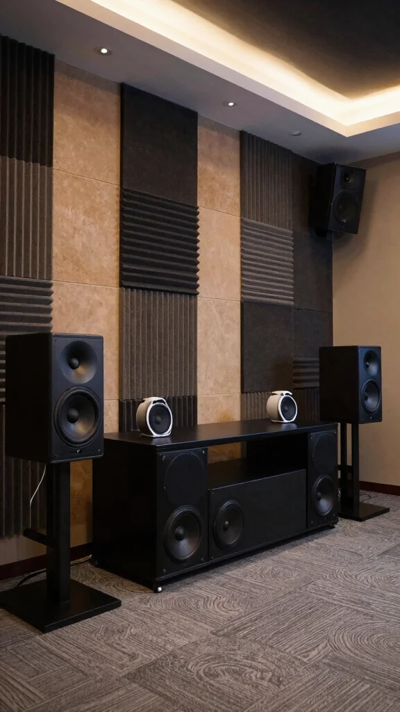 12 Game Room Entertainment Center Ideas for the Ultimate Screen Wall - 8. Integrated Sound System 1