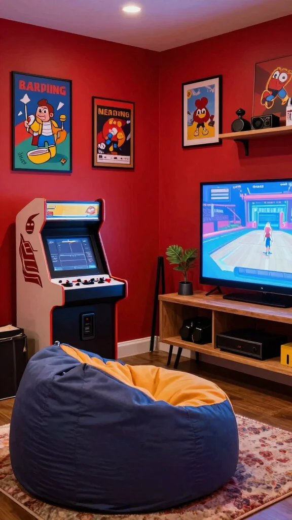 12 Game Room Paint Colors That Set the Right Mood and Energy - 2. Retro Red 1