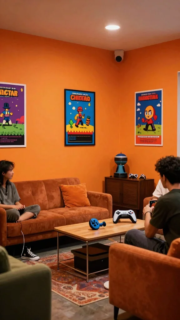 12 Game Room Paint Colors That Set the Right Mood and Energy - 9. Vibrant Orange 1