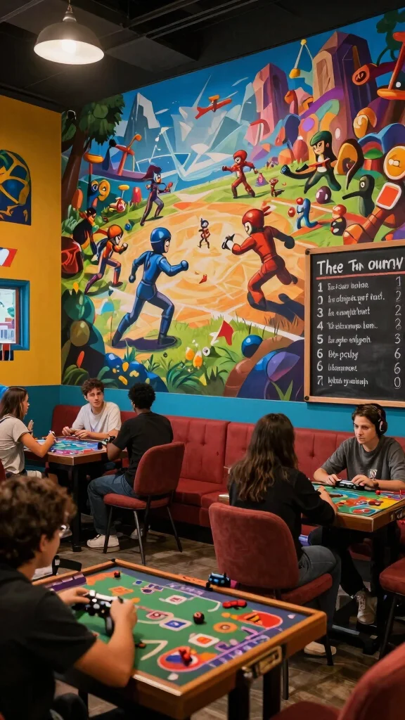 12 Game Room Wall Art Ideas for a Personalized Immersive Space - 11. Wall Art for Multiplayer Fun 1