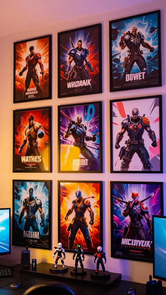 12 Game Room Wall Art Ideas for a Personalized Immersive Space - 8. Posters of Your Favorite Characters 1