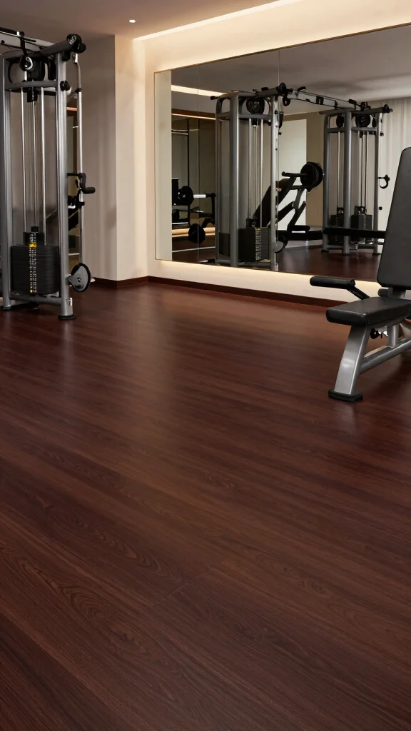 12 Home Gym Flooring Ideas From Rubber Tiles to Luxury Vinyl - 10. Luxury Rubber Flooring for a High-End Feel 1