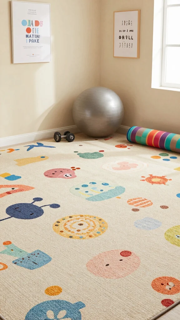 12 Home Gym Flooring Ideas From Rubber Tiles to Luxury Vinyl - 6. Carpet Tiles for Comfort 1