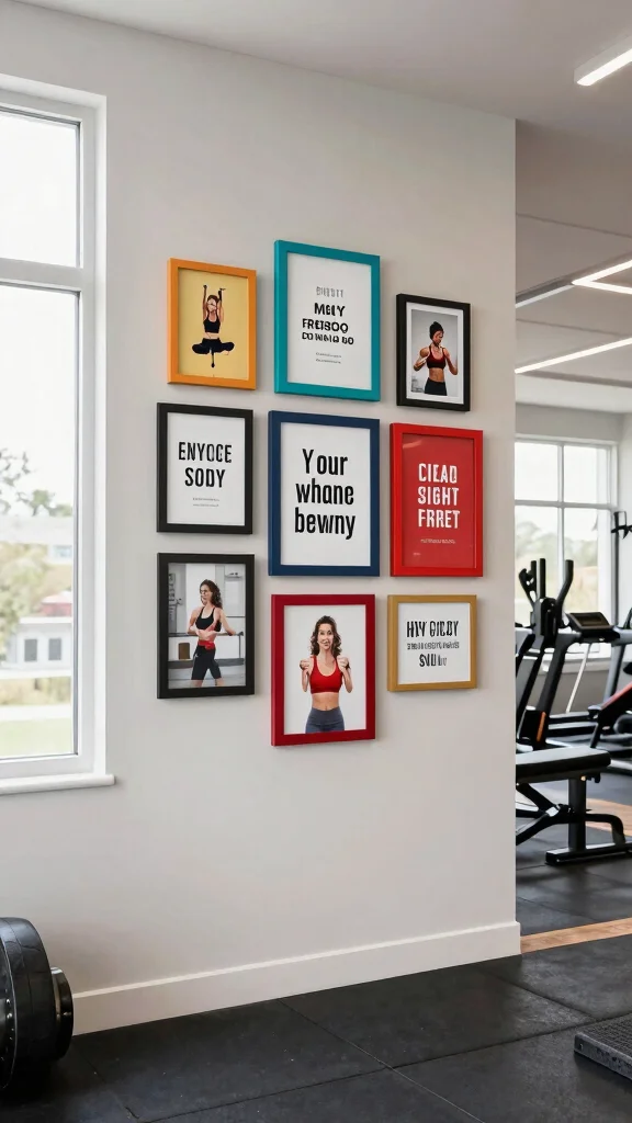 12 Home Gym Interior Design Ideas for a Space You Want to Use Every Day - 3. Inspirational Wall Art 1