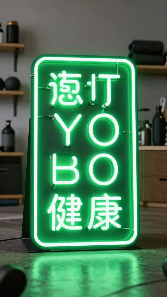 12 Home Gym Neon Sign Ideas That Keep You Motivated Every Session - 12. Fitness Goals in Neon 1