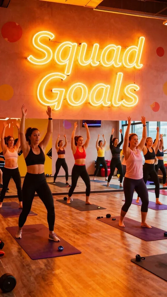 12 Home Gym Neon Sign Ideas That Keep You Motivated Every Session - 9. Neon Signs for Group Classes 1