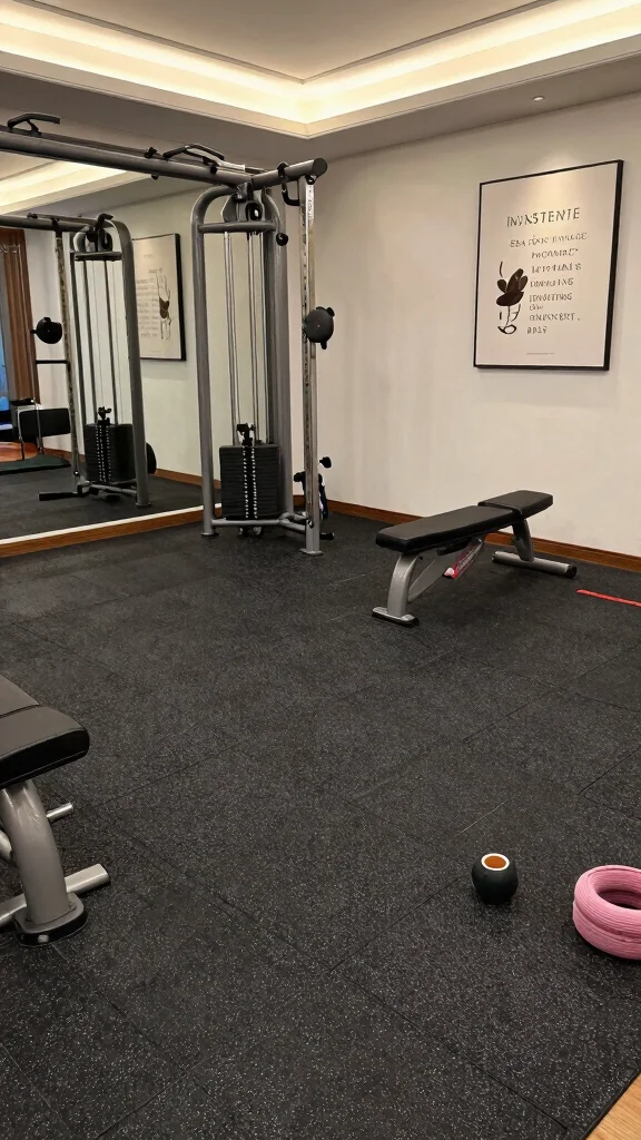 12 Home Gym Rubber Flooring Ideas for Protection and Performance - 11. Multi-Layer Rubber Flooring 1