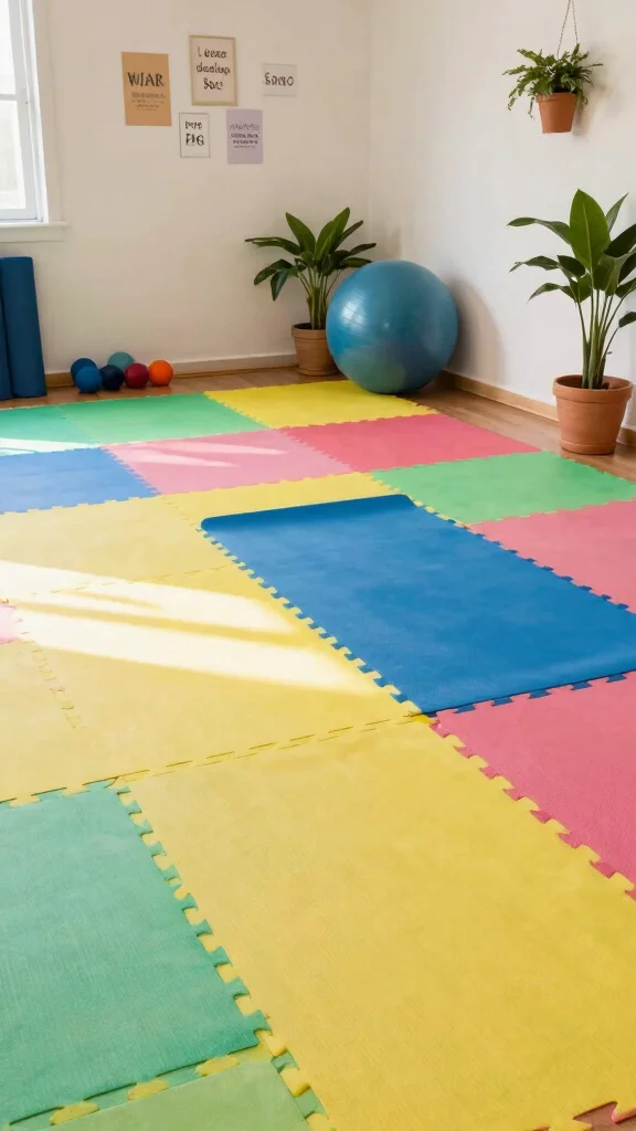 12 Home Gym Rubber Flooring Ideas for Protection and Performance - 3. Eco-Friendly Foam Rubber 1