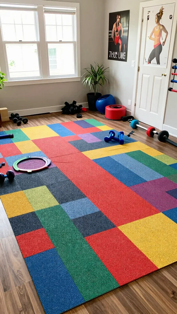 12 Home Gym Rubber Flooring Ideas for Protection and Performance - 9. DIY Rubber Pavers 1