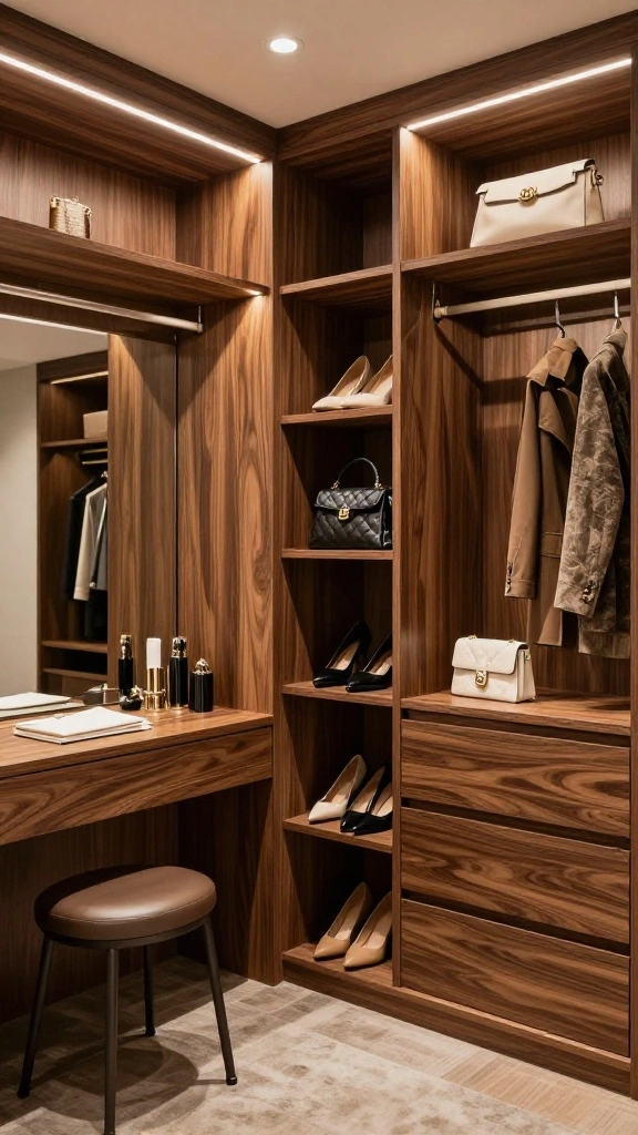 12 Modern Luxury Walk-in Closet Ideas Worth Designing Your Home Around - 3. Custom Built-Ins for a Flawless Fit 1