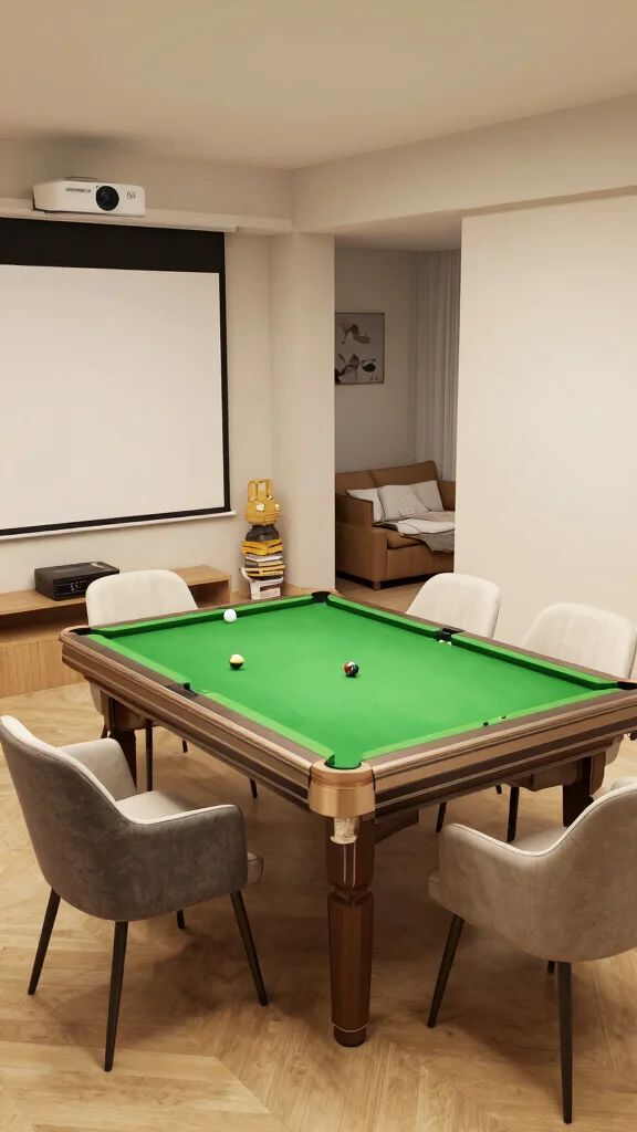 12 Pool Table Game Room Ideas That Entertain Guests Effortlessly - 10. Game Room Multi-Functionality 1