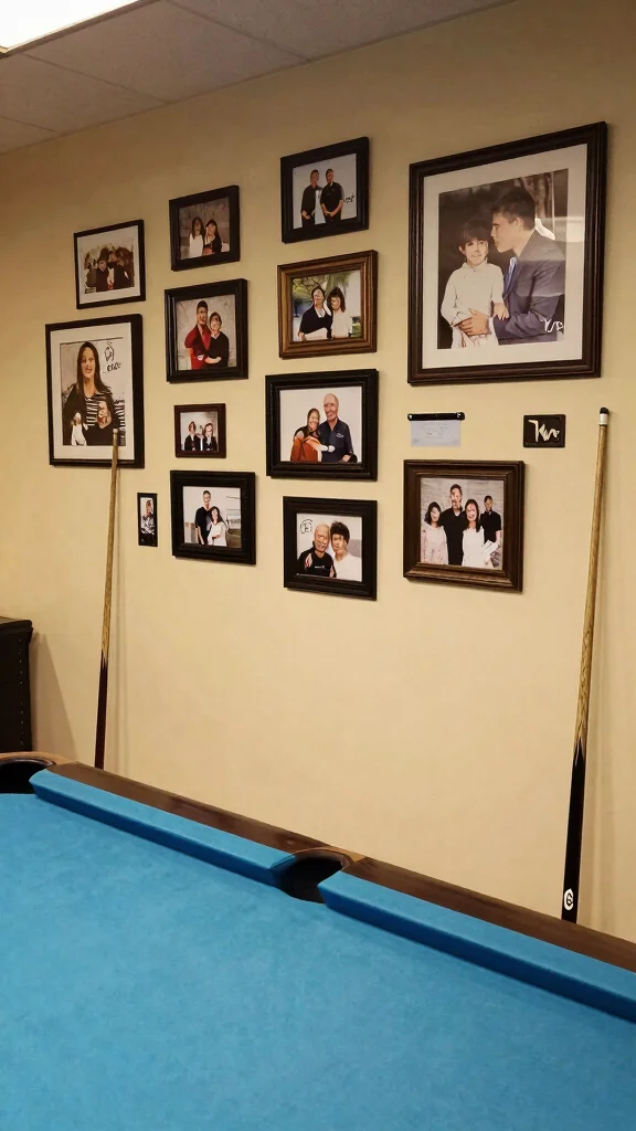 12 Pool Table Game Room Ideas That Entertain Guests Effortlessly - 9. Personalized Touches 1