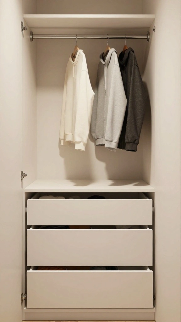 12 Walk-in Closet Built-in Ideas That Look Custom Without the Cost - 10. Pull-Out Drawers for Easy Access 1