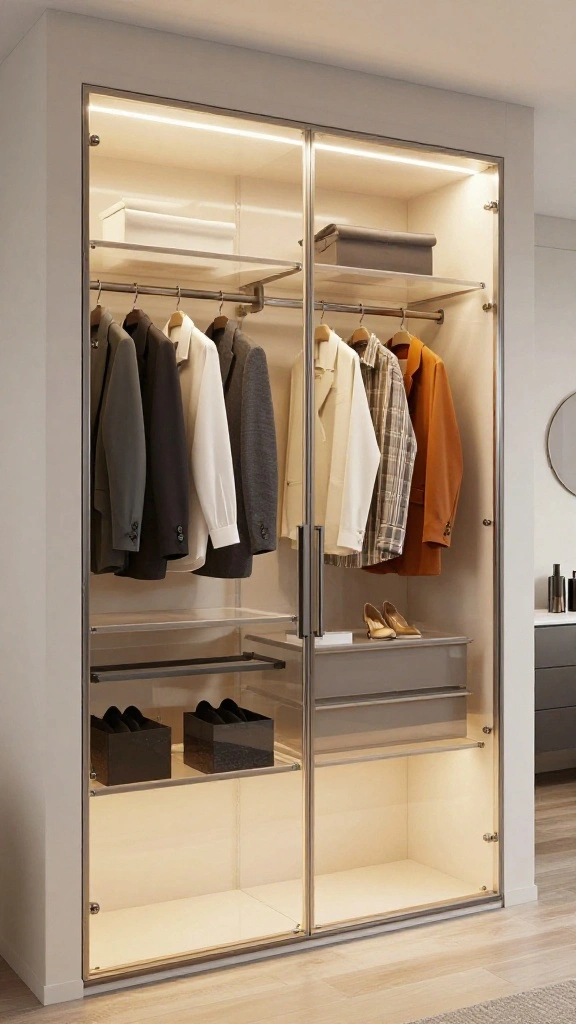 12 Walk-in Closet Door Ideas: From Sliding Panels to Glass Fronts - 12. Transparent Acrylic Doors 1