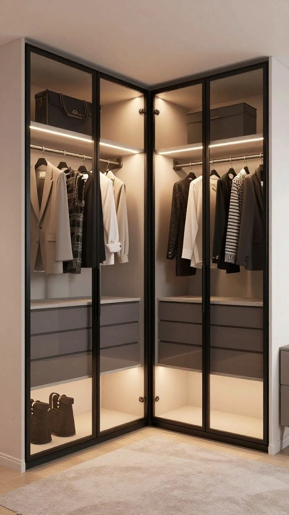 12 Walk-in Closet Door Ideas: From Sliding Panels to Glass Fronts - 2. Elegant Glass Closet Doors 1