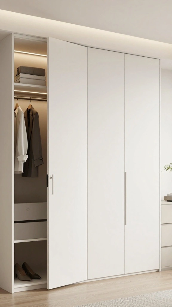12 Walk-in Closet Door Ideas: From Sliding Panels to Glass Fronts - 9. Modern Accordion Doors 1
