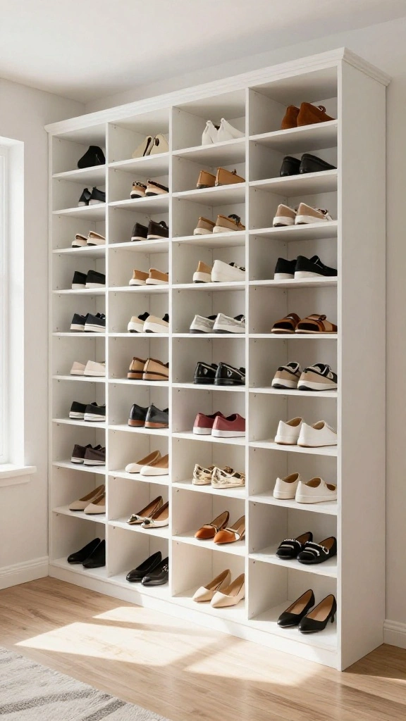12 Walk-in Closet Shoe Storage Ideas for Every Collection Size - 12. Modular Shoe Organizers 1