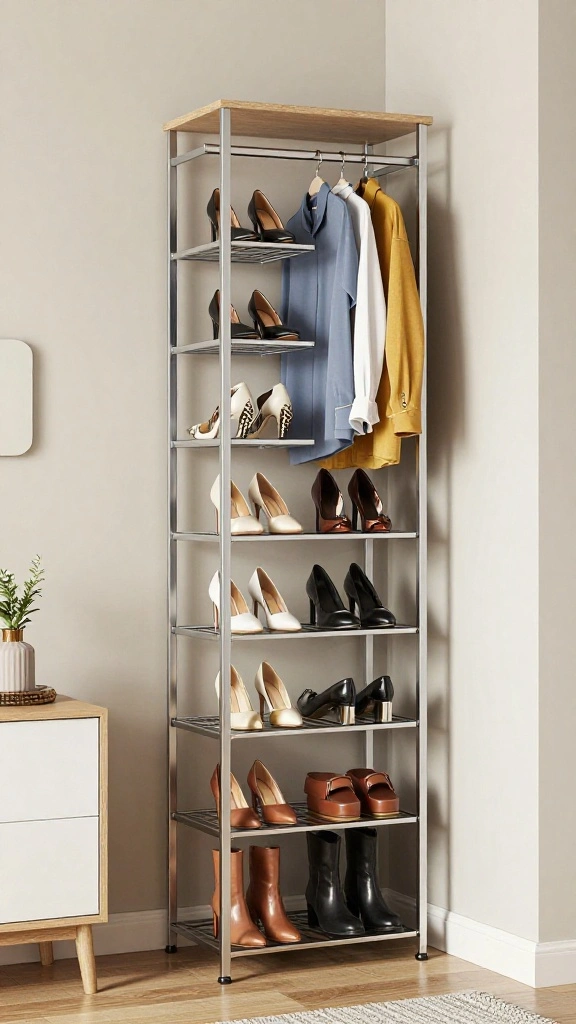 12 Walk-in Closet Shoe Storage Ideas for Every Collection Size - 3. Vertical Shoe Racks 1