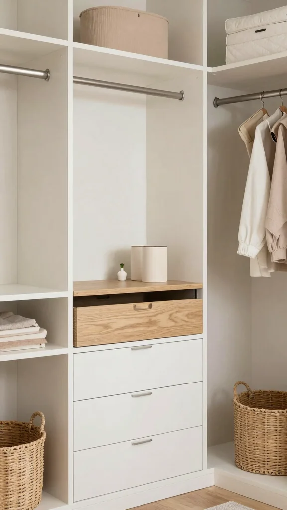 12 Walk-in Closet Vanity Ideas for Every Size and Style - 5. Chic Scandinavian Simplicity 1