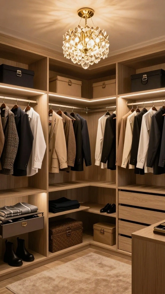 13 DIY Walk-in Closet Organization Ideas That Actually Work - 13. Closet Lighting Solutions 1