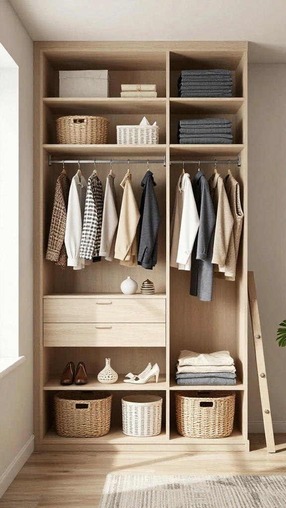 13 DIY Walk-in Closet Organization Ideas That Actually Work - 5. Vertical Storage Solutions 1