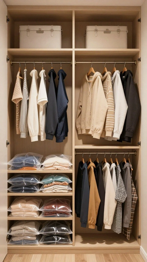 13 DIY Walk-in Closet Organization Ideas That Actually Work - 7. Seasonal Rotation 1