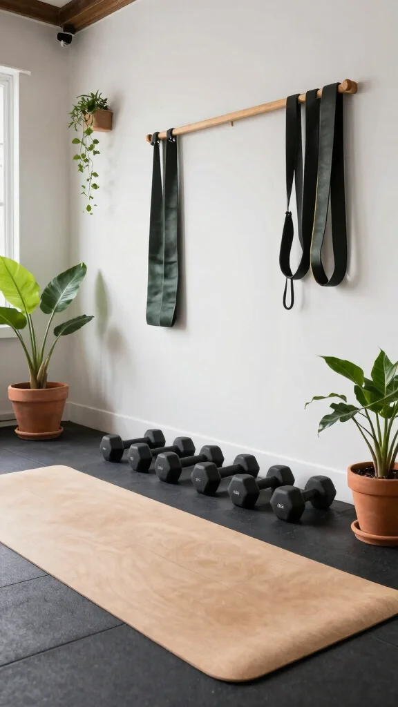 13 Eco-Friendly Home Gym Garage Ideas to Convert Your Spare Space - 6. Use Eco-Friendly Workout Equipment 1