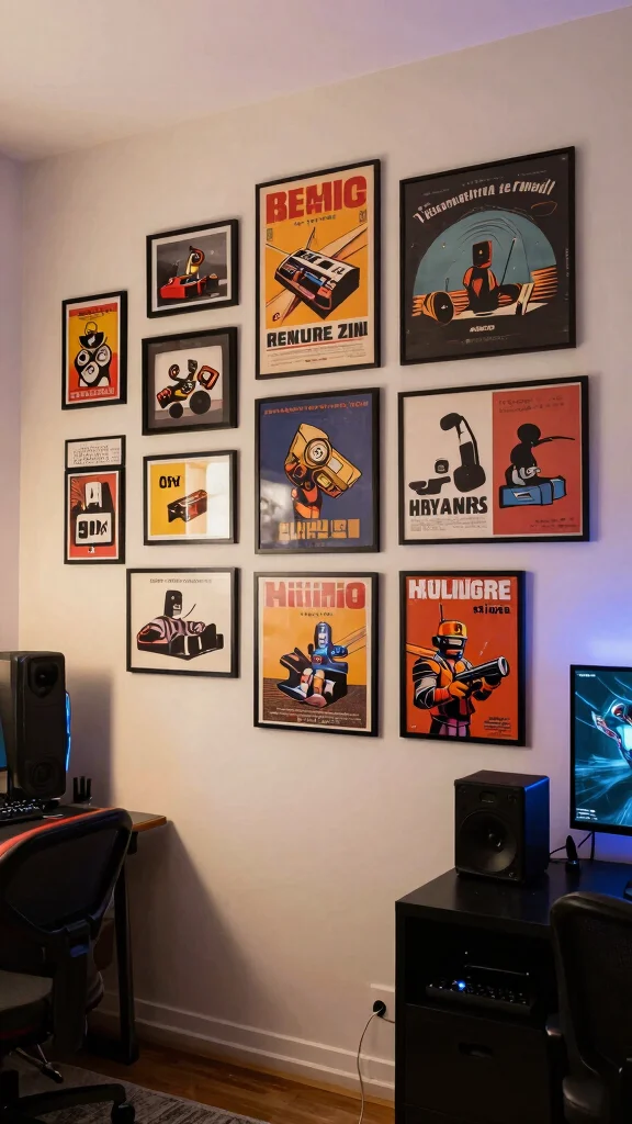 13 Game Room Furniture Ideas for Every Style and Player - 10. Wall Art and Decor 1