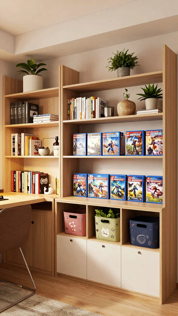 13 Game Room Furniture Ideas for Every Style and Player - 4. Stylish Storage Solutions 1