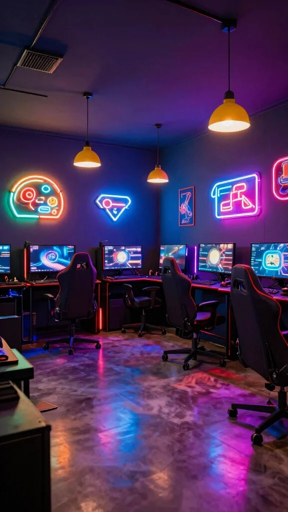 13 Game Room Furniture Ideas for Every Style and Player - 9. Statement Lighting Fixtures 1