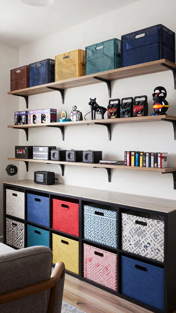 13 Game Room Ideas on a Budget That Still Look Incredible - 5. Game Storage Solutions 1