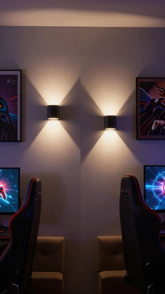 13 Game Room Lighting Ideas From Neon to LED Strips - 8. Wall Sconces for Subtle Glow 1
