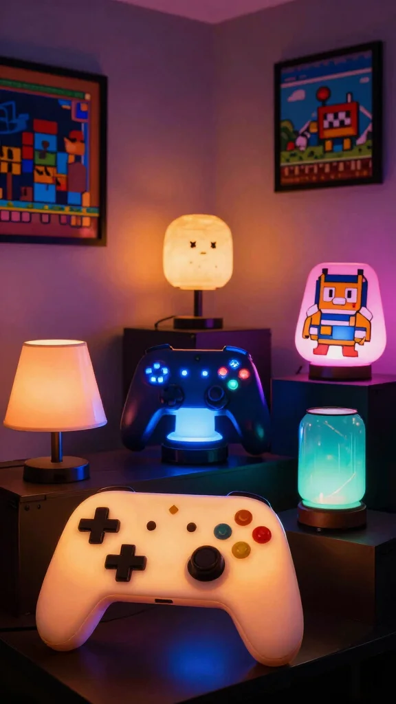 13 Game Room Lighting Ideas From Neon to LED Strips - 9. Game-themed Lighting 1