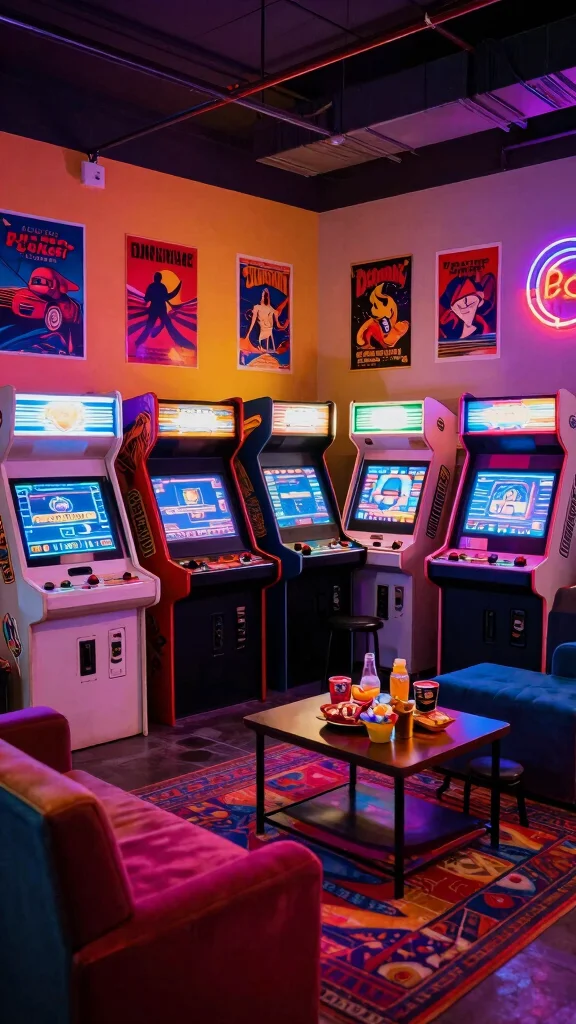13 Game Room Man Cave Ideas to Create the Perfect Retreat - 1. Classic Arcade Heaven 1