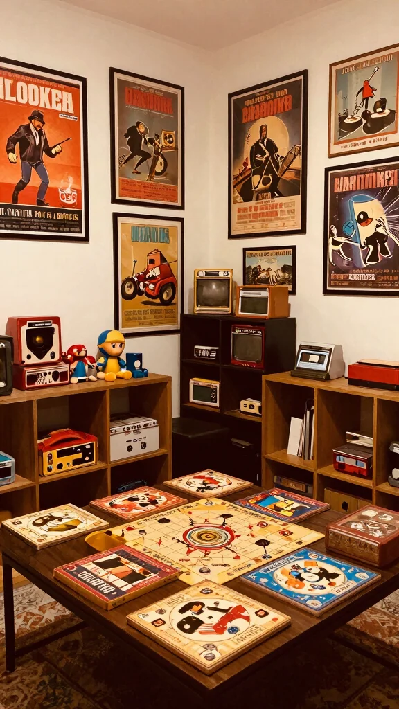 13 Game Room Man Cave Ideas to Create the Perfect Retreat - 7. Vintage Game Decor 1