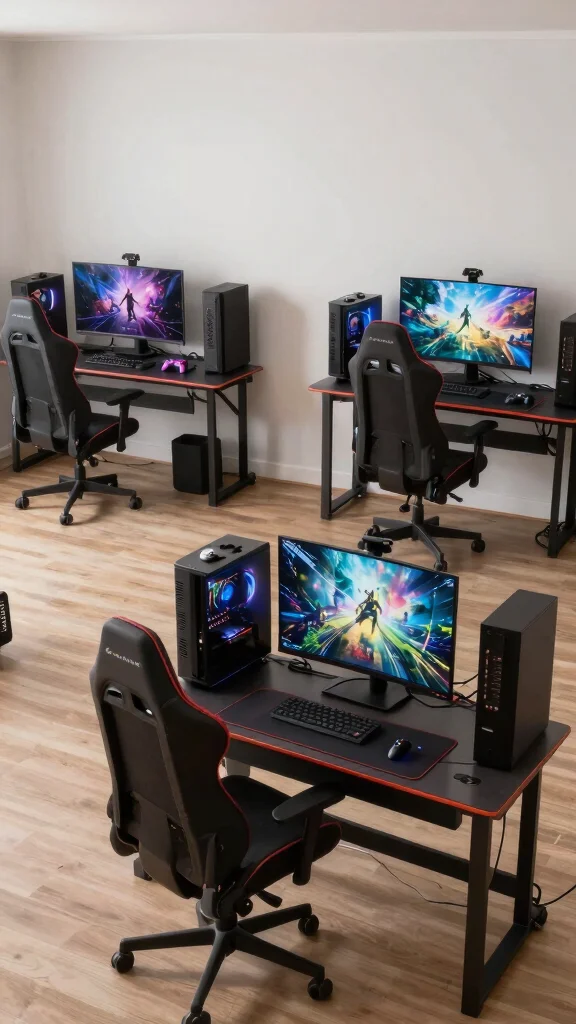 13 Game Room Man Cave Ideas to Create the Perfect Retreat - 9. Custom Gaming Stations 1