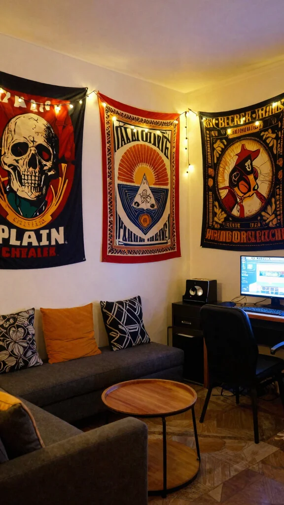 13 Game Room Setup Ideas to Build the Ultimate Play Space - 13. Cozy Wall Hangings 1