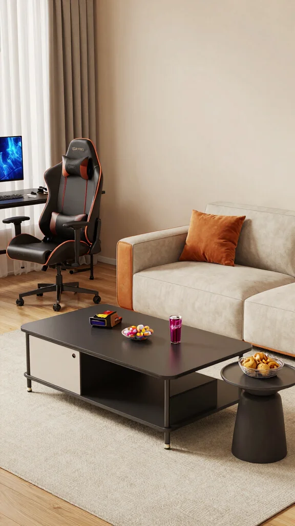 13 Game Room Setup Ideas to Build the Ultimate Play Space - 4. Gamer-Friendly Furniture 1