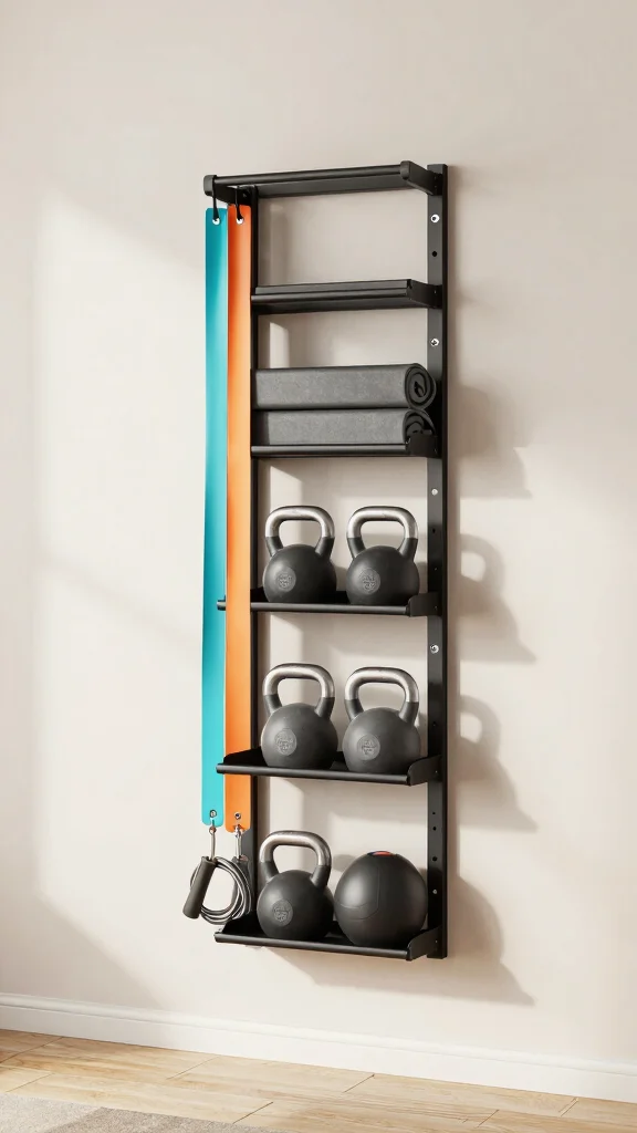 13 Home Gym Equipment Ideas for Building Your Perfect Setup - 13. Vertical Wall Rack 1