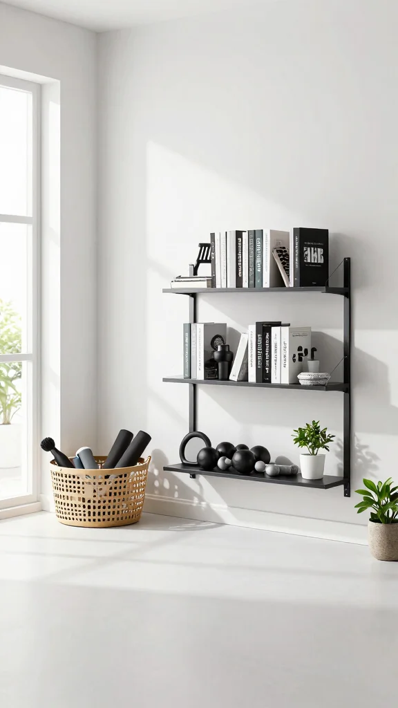 13 Home Gym Equipment Ideas for Building Your Perfect Setup - 8. Storage Solutions 1