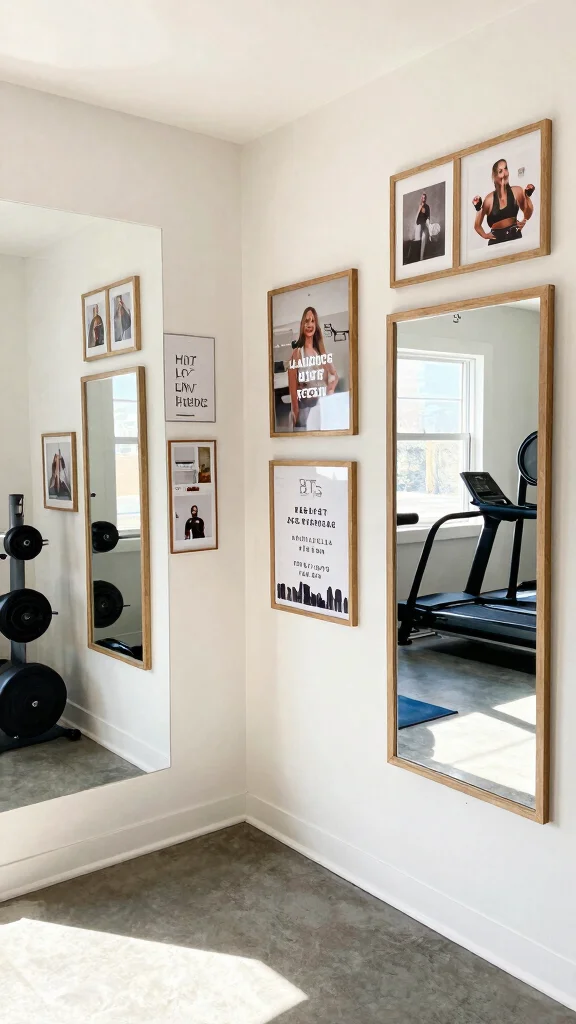 13 Home Gym Mirror Ideas to Make Your Space Feel Larger - 12. Mirrored Frames for Photos 1