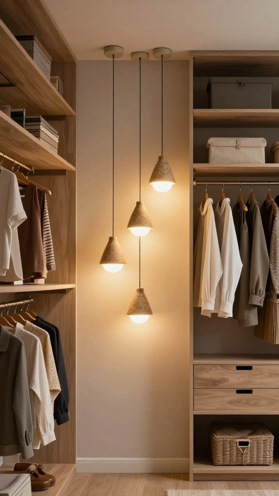 13 Walk-in Closet Light Fixture Ideas for Flattering, Functional Light - 1. Eco-Friendly Pendant Lights 1
