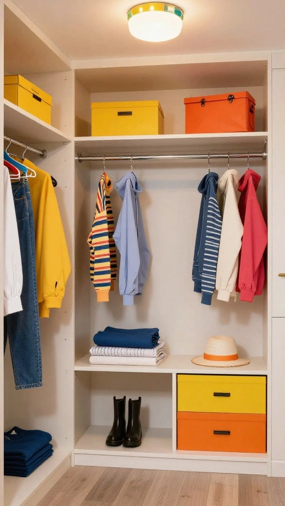 13 Walk-in Closet Light Fixture Ideas for Flattering, Functional Light - 12. Colorful Fixtures for a Bold Statement 1