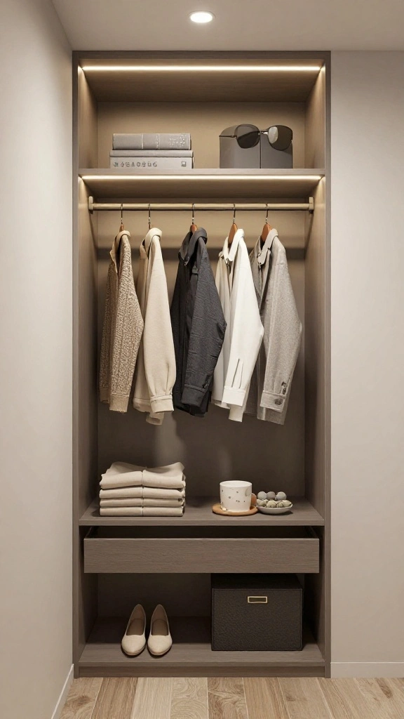 13 Walk-in Closet Light Fixture Ideas for Flattering, Functional Light - 13. Multi-Functional Lighting Solutions 1