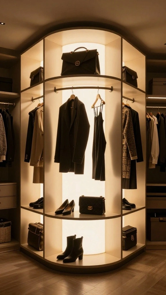 13 Walk-in Closet Lighting Concepts for the Most Flattering Glow - 11. Artistic Lighting Installations 1