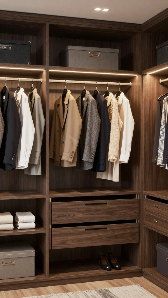 13 Walk-in Closet Lighting Concepts for the Most Flattering Glow - 12. Multi-Functional Lighting Solutions 1