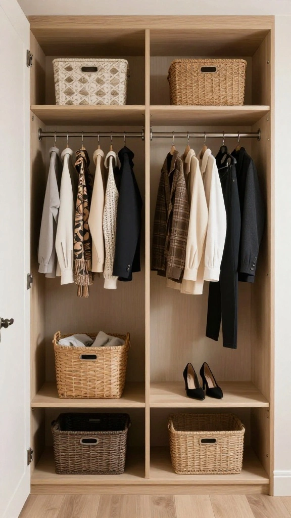 13 Walk-in Closet Remodel Ideas to Transform Your Storage Space - 11. Seasonal Rotation for Efficiency 1