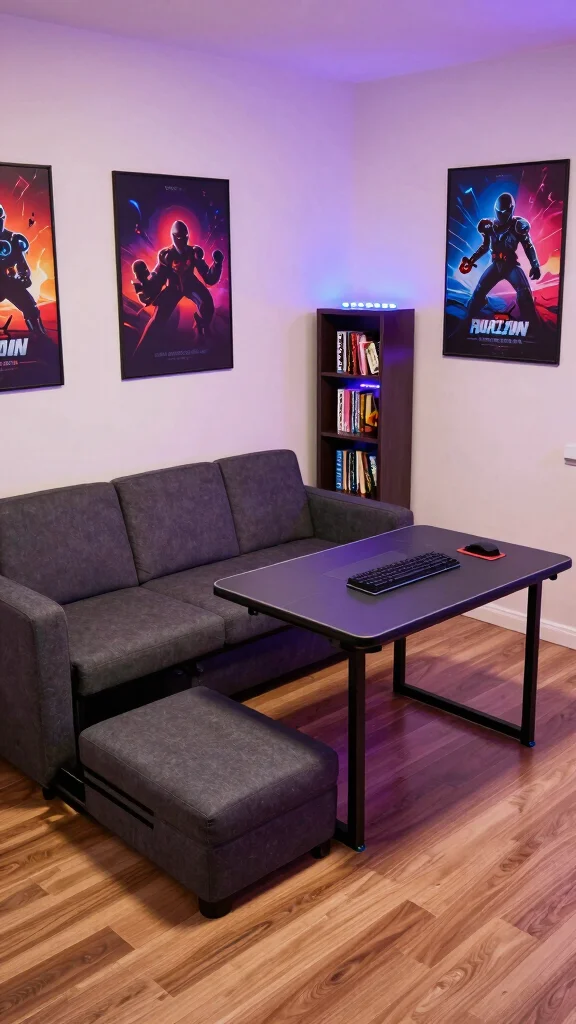 14 Game Room Arrangement Ideas for Every Budget and Space Size - 1. Multi-Functional Furniture 1