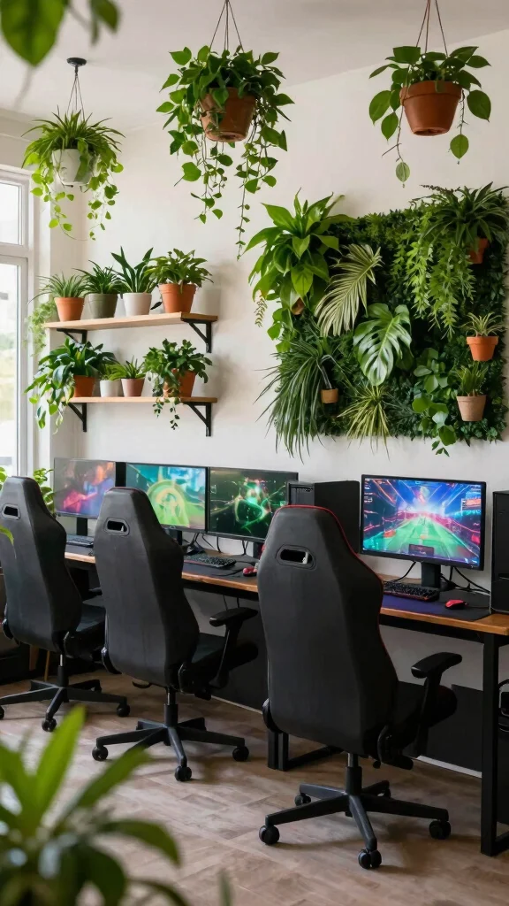 14 Game Room Arrangement Ideas for Every Budget and Space Size - 13. Incorporate Nature 1